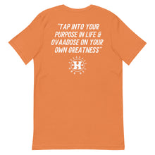 Load image into Gallery viewer, &quot;OVAADOSE LOGO&quot; TEE (WHITE ON ORANGE)
