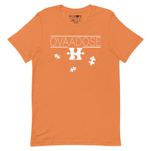 Load image into Gallery viewer, &quot;OVAADOSE LOGO&quot; TEE (WHITE ON ORANGE)
