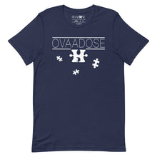 Load image into Gallery viewer, &quot;OVAADOSE LOGO&quot; TEE (WHITE ON NAVY)
