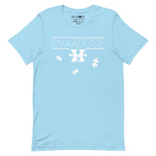 Load image into Gallery viewer, &quot;OVAADOSE LOGO&quot; TEE (WHITE ON OCEAN)
